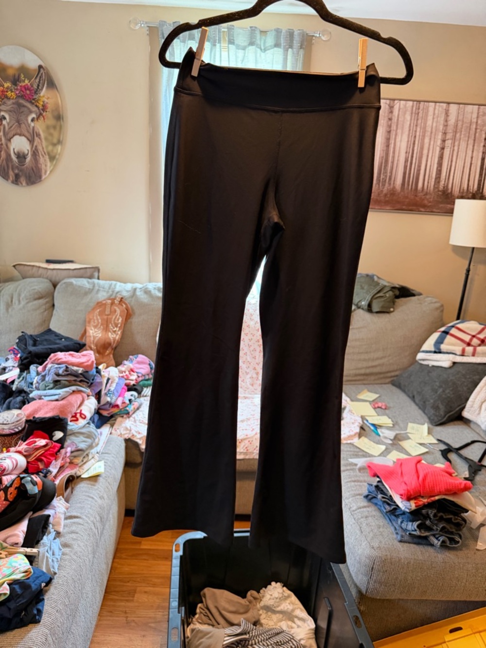 Black Wide-Leg Yoga Pants